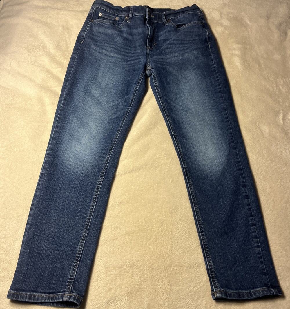 Banana Republic Girlfriend Jeans 5-pocket Zip Button Blue Wash Size 29/8